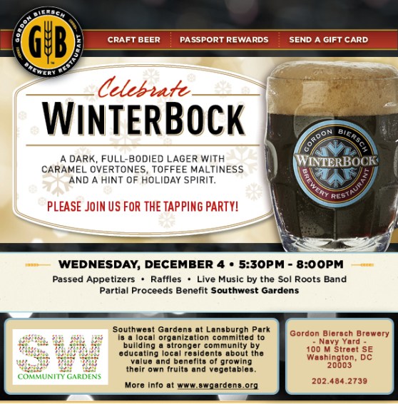 WinterBock tapping party 12/4/13 @ 100 M St SE